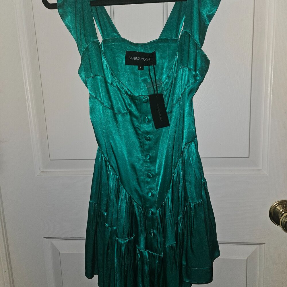 Vanessa Mooney Green Mini Dress - Picture 6 of 8
